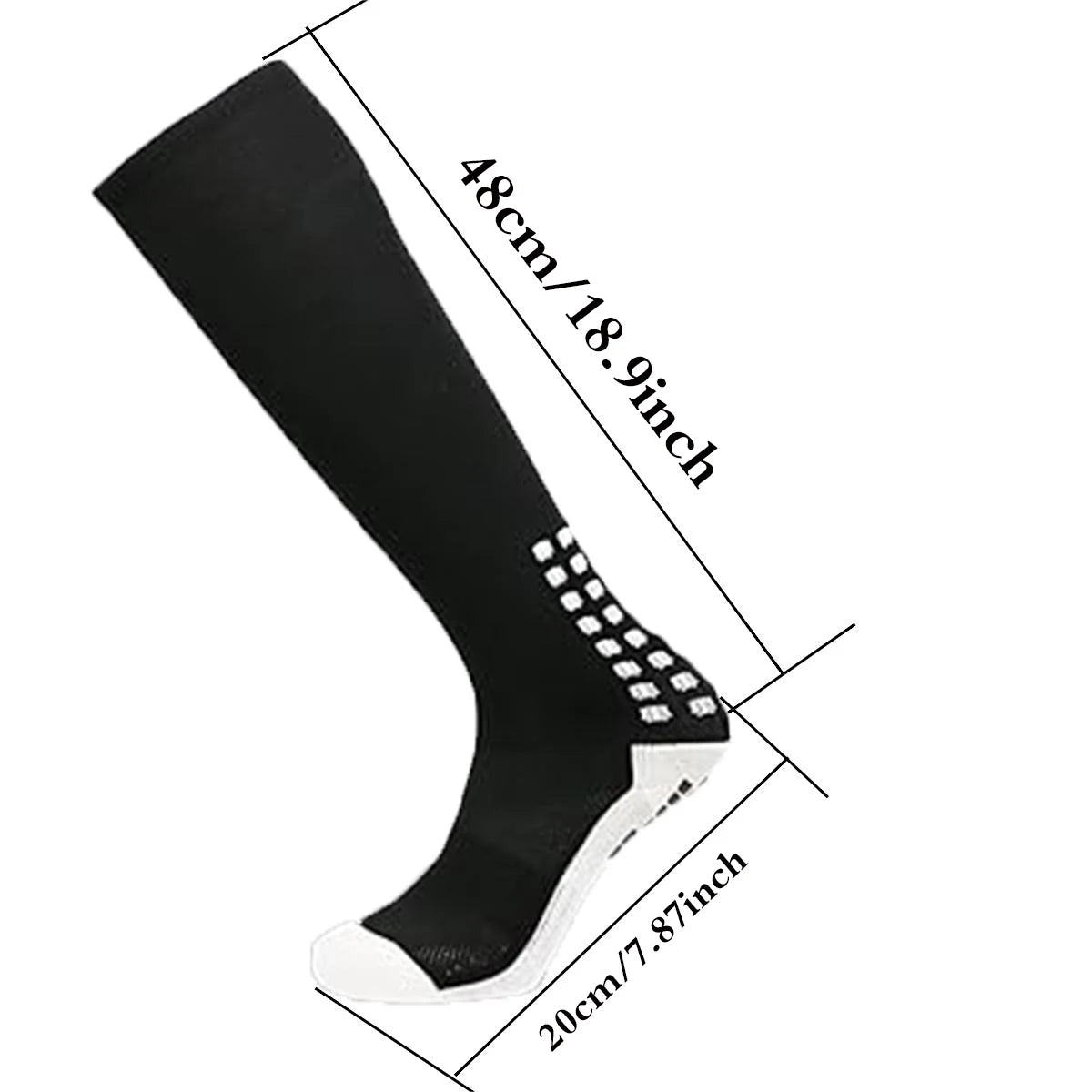 lange gripsokken, voor goede grip in je schoen.